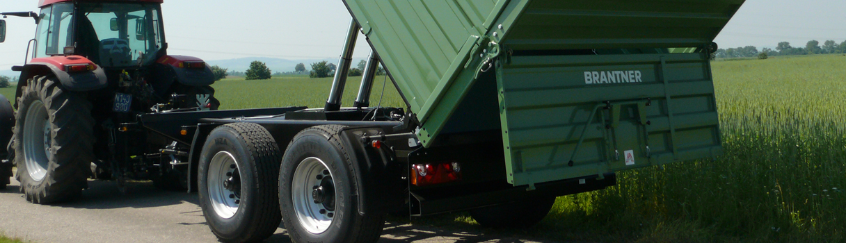 The TA18051/2XXL Tandem-threesidetipper produced by Brantner trailer and tipper production Austria.