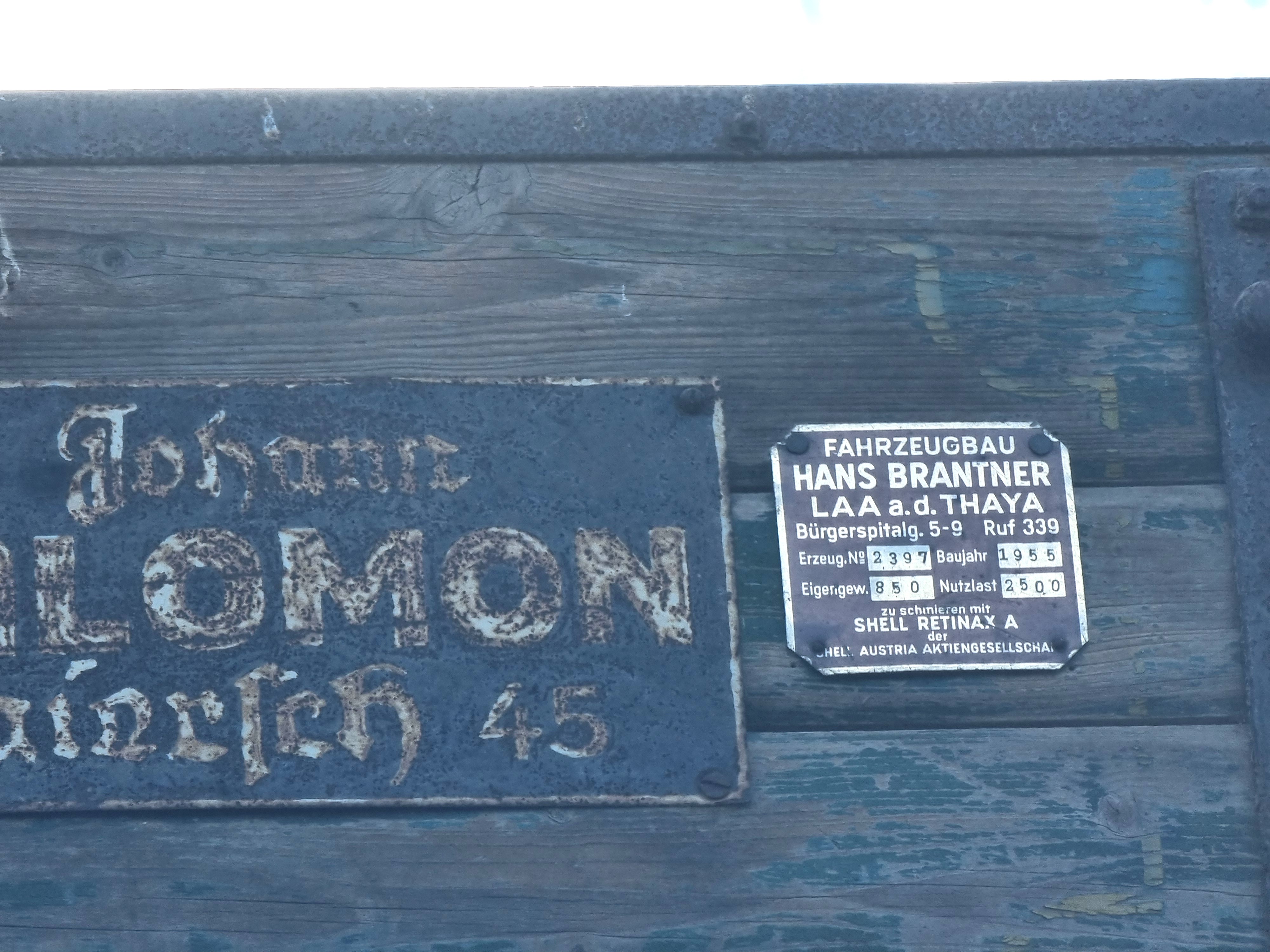 Detail eines Brantner Anhängers von 1955 – robuste Verarbeitung und Qualität